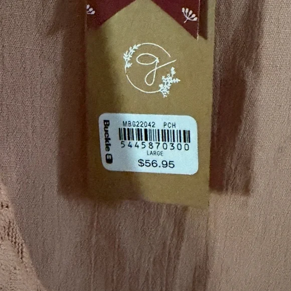 Gimmicks by BKE Peach Lace Blouse - Picture 5 of 7